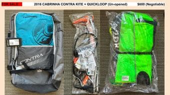2016 CABRINHA CONTRA KITE + QUICKLOOP (Un-opened) 1