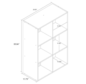11" 6 Cube Organizer Shelf 2