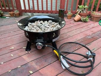 Propane powered firebowl - like new! gas fire pit 1