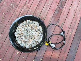 Propane powered firebowl - like new! gas fire pit 2