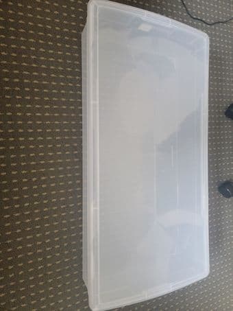 Long under the bed storage containers from container store x2 1