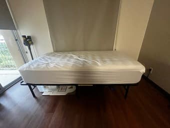 Twin XL bed frame + mattress 2