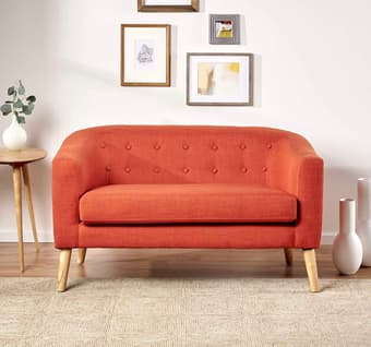 Burnt Orange Loveseat (Mini couch) 2