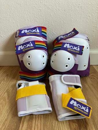 Rainbow kneepads, elbow pads, and wrist guards 2