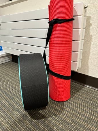 Yoga mat and wheel 1