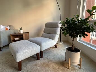 Chair with ottoman 1