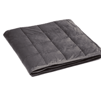 gray microplush weighted blanket 1