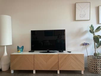 TV Bench with Wooden Doors 1