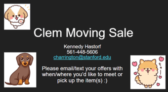Moving Sale: Household items, Food, 1
