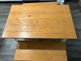 Dining Table with Two Benches 1