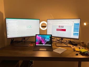 HP Monitor Workstation (with Dell docking station) 1