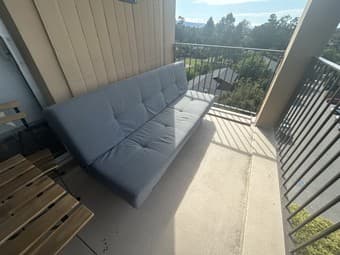 Nice gray IKEA sofa/sleeper 1