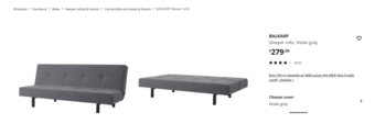 Nice gray IKEA sofa/sleeper 2