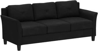 Black three-seater sofa 1
