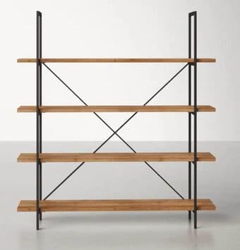 Industrial Design Bookshelf with metal frame (Los Altos) 3