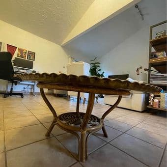 Stunning 4ft Moroccan Brass Tray + Coffee Table 3