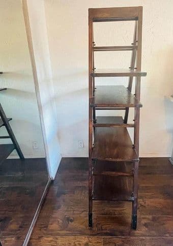Triangular Hardwood Bookshelf - Space-Saving and Stylish! 3