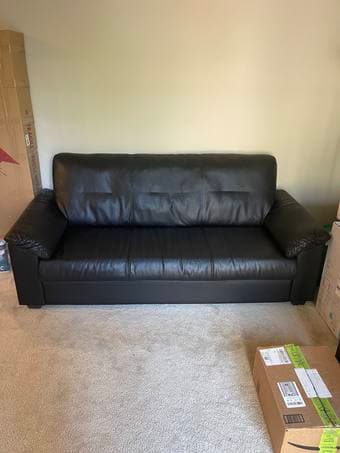 Moving out sale, selling bedframe + mattress, two couches 2