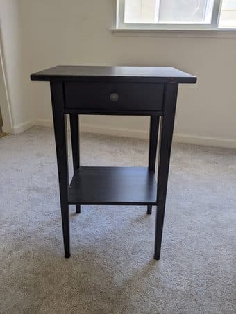 small wood bedside table 1