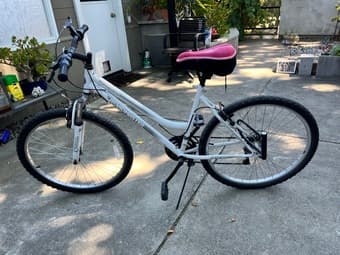 White bike for sale with all accessories 1