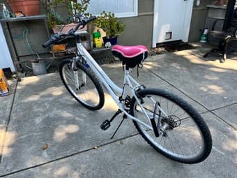 White bike for sale with all accessories 2