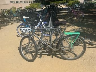 Grey bike and New Helmet 1