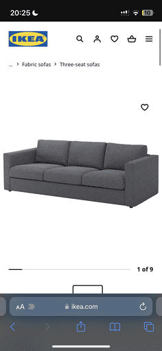 [FREE DELIVERY] IKEA Finnala 3-seater Sofa Couch (orig. $1149) 1
