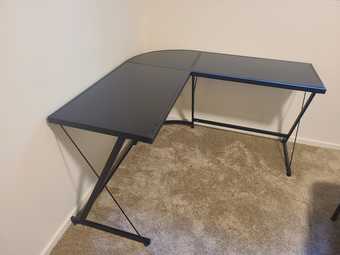 Glass black corner desk 1