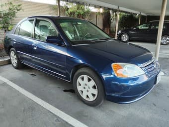 2002 Blue Honda Civic EX 1.7L FWD - $4,950 ($4,500 for students) 1