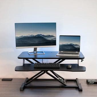 Standing Computer Desk Converter, Height Adjustable, 32 inch 1