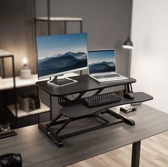 Standing Computer Desk Converter, Height Adjustable, 32 inch 2