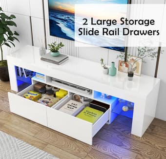 WHITE TV STAND 3
