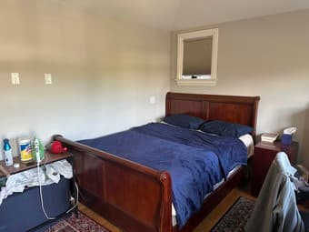 A bedroom in our beautiful new house in Palo Alto near campus 1