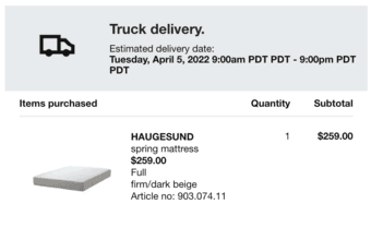 Bed frame and mattress 2