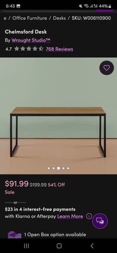 Metal framed desk 1