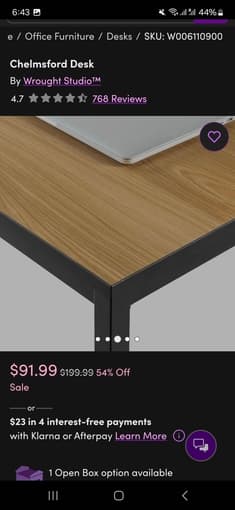 Metal framed desk 2