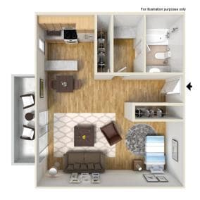 Sublet Available: Furnished Studio at Oak Creek (May 10 – June 7) 1