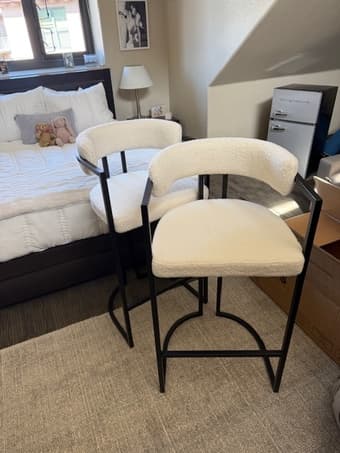 Move out sale- mini refrigerator. rug, bar stools and other items 1