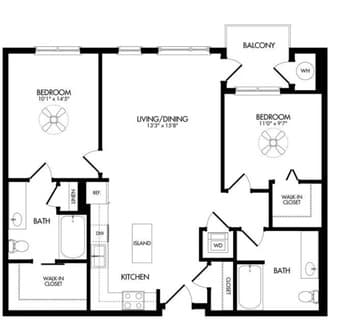 Master Bedroom in Luxury Apt (2B/2B) Mtn View - Dec/Jan move in 2