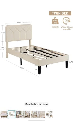 Bed with Mattress 1