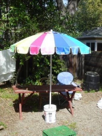 multi-color sun umbrella for garden or balcony - 15usd 1