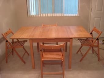 Dining table and 4 chairs (from IKEA) - $100 (menlo park) 2