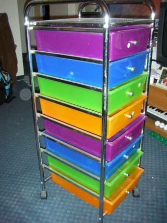 A 8 color drawers storage unit (with wheels) - $7 2