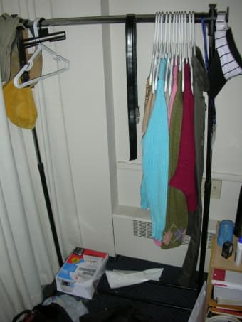 Adjustable Garment/Clothes Rack (with Wheels) - $15 1