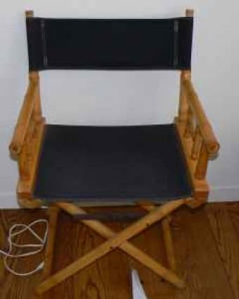 Bamboo & Black Fabric Director's Chairs - $15 1