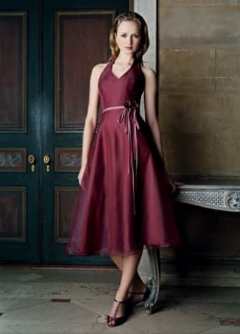 David's Bridal Chambord Halter Wedding Dress w/ Flowers Size 4 $48 1