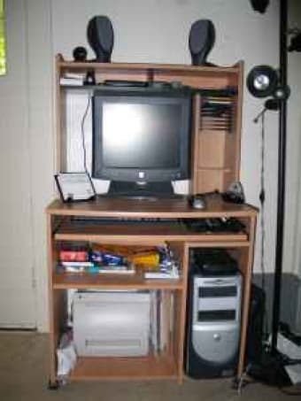 $15 Computer Desk; $60 Ikea Futon 1