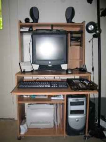 $15 Computer Desk; $60 Ikea Futon 2