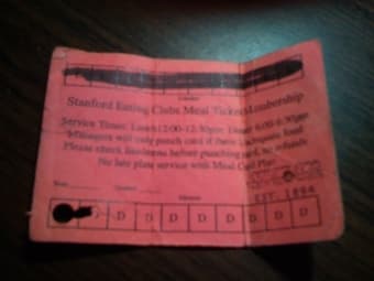 Stanford Eating Clubs Meal Ticket ($5/meal) 1
