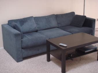 Full Size Blue Couch - $100 (menlo park) 1